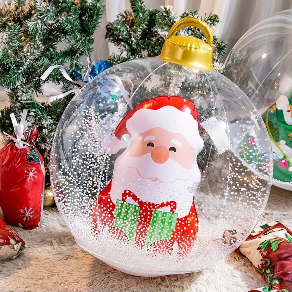 Luminous Inflatable Christmas Ball with Lights Santa RGB Lights New